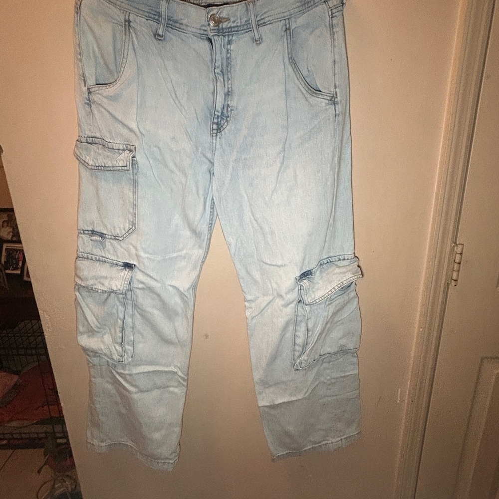 Light Blue Cargo Jeans